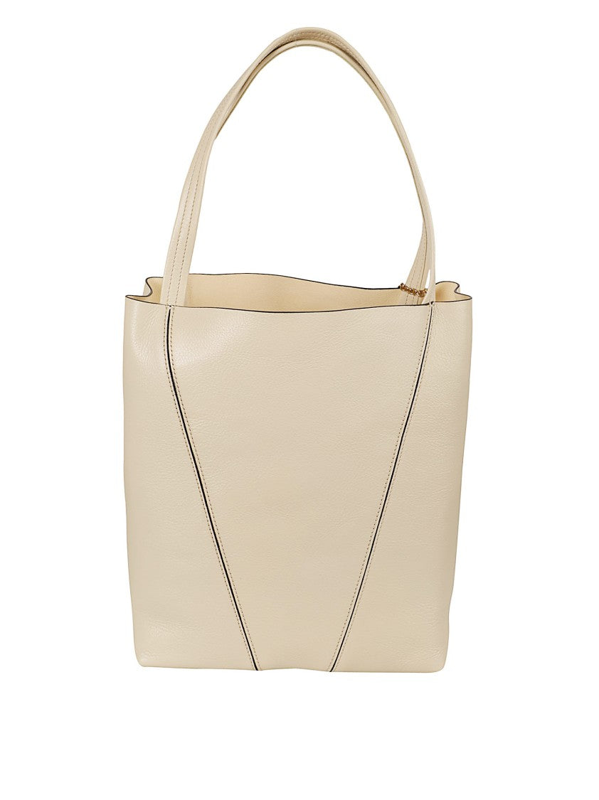Chloé Shiny Grained Cowhide Spin Tote Bag