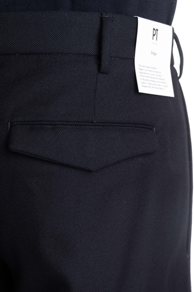 Pt Torino Straight-Leg Wool Drill Trousers Mod. Michael