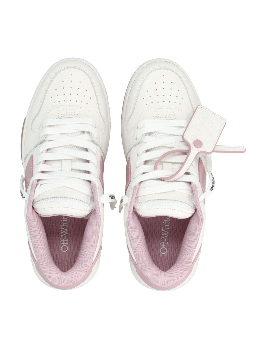 Off-White Calf Leather And Recycled Polyester Sneakers