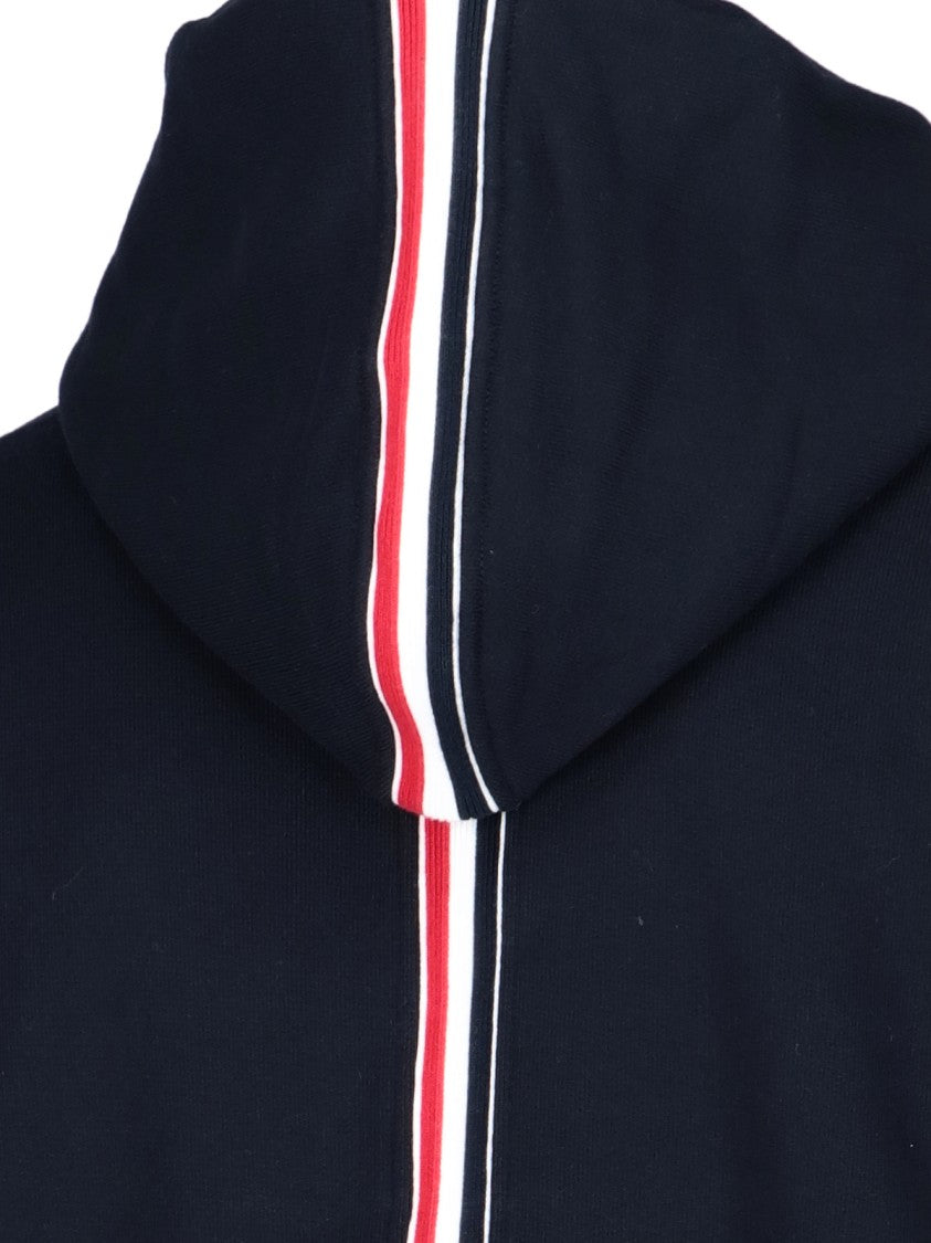 Thom Browne "Loopback Stripe" Hoodie – Navy