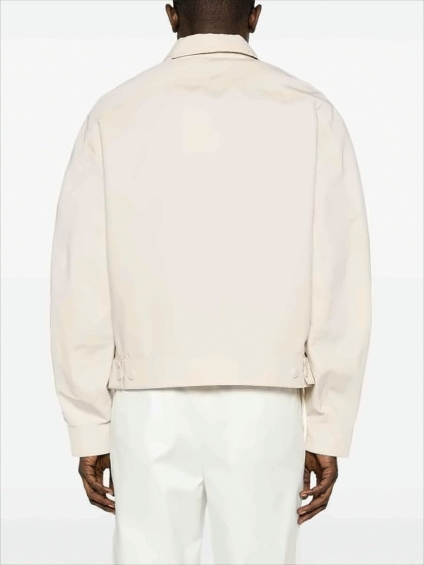 Jacquemus Cropped Minimalist Jacket With Zip Closure
