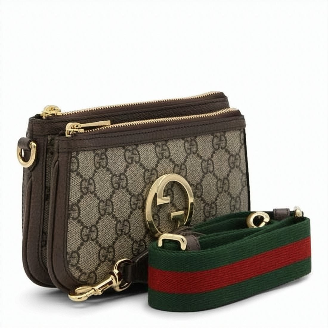 Gucci Compact Monogram Shoulder Bag