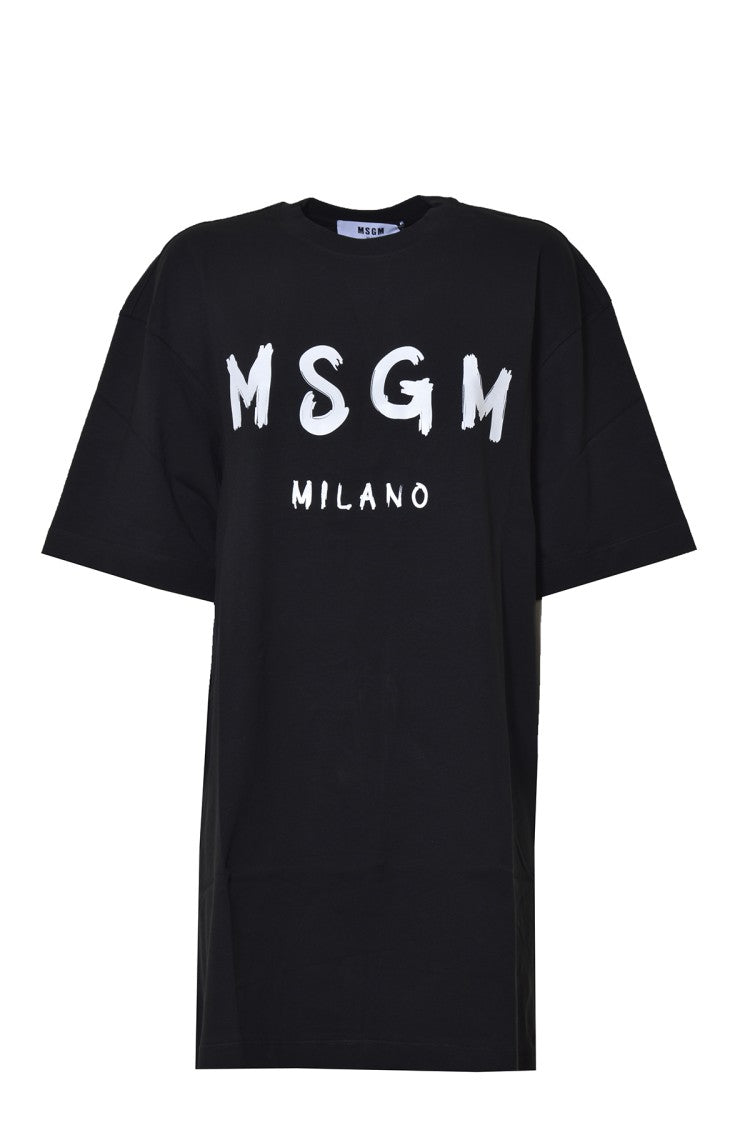 Msgm Oversized Black T-Shirt