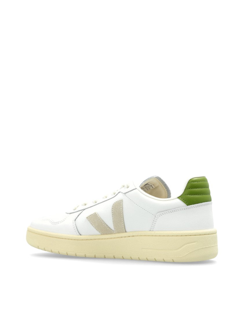 Veja White V-82 Ii Grained Leather Sneakers