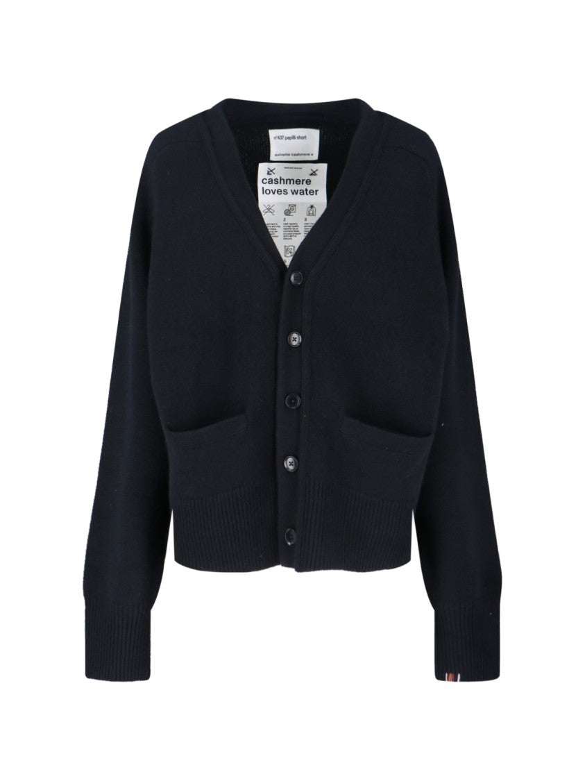 Extreme Cashmere N°437 Papilli Short Cardigan – Black