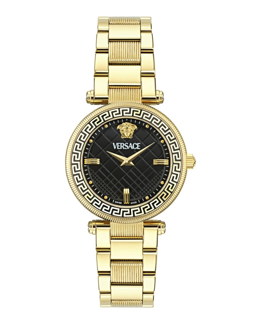 Versace Versace Reve Bracelet Watch With Black Guilloche Dial