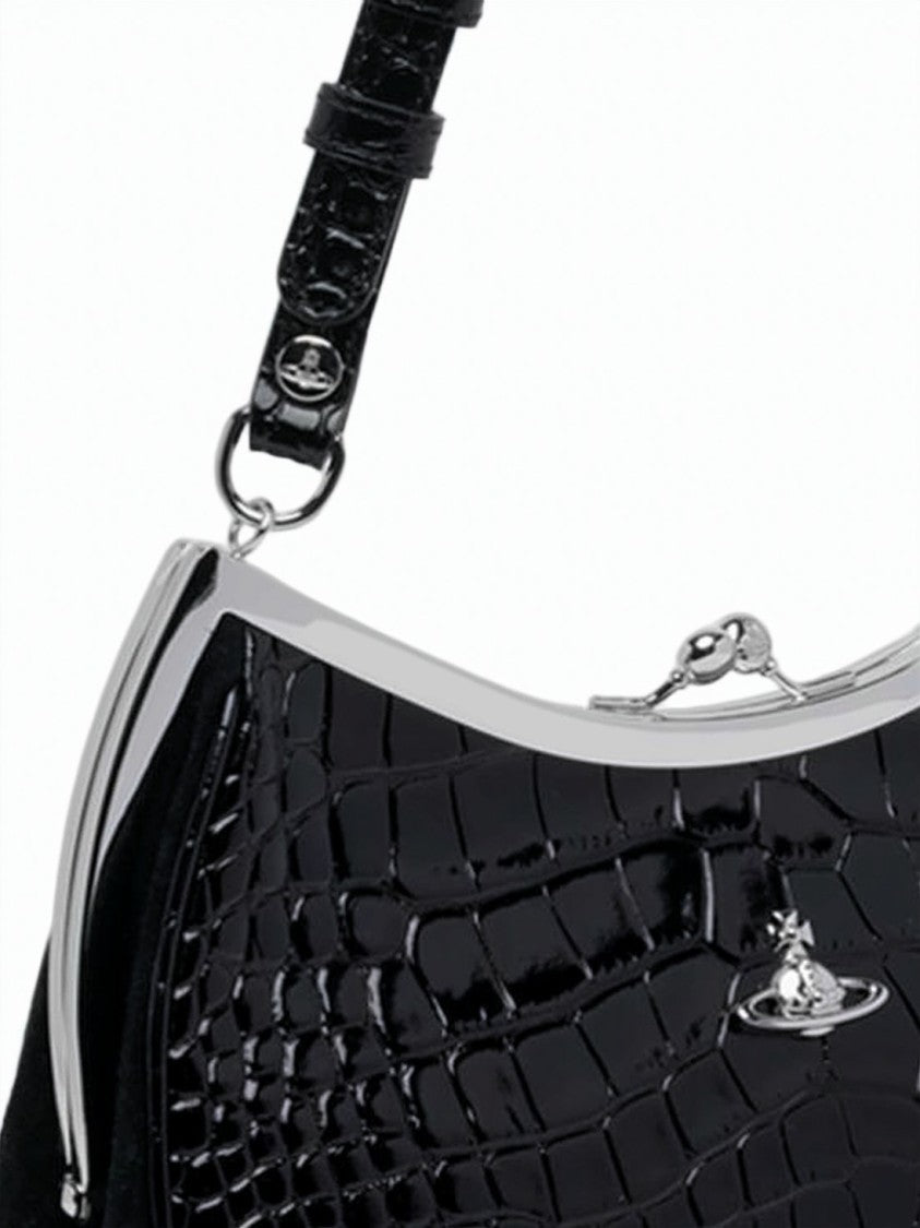 Vivienne Westwood Crocodile-Embossed Calf Leather Tote Bag