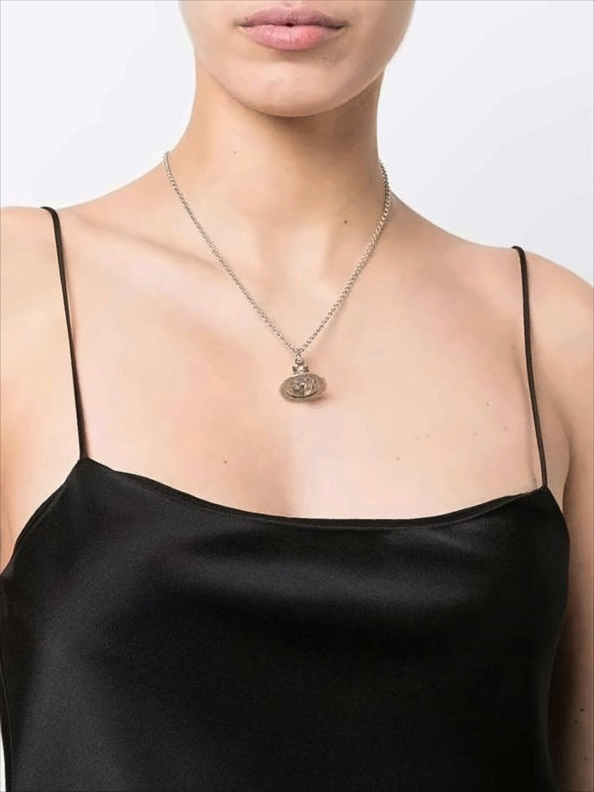 Vivienne Westwood Silver-Tone Necklace With Distinctive Orb Pendant