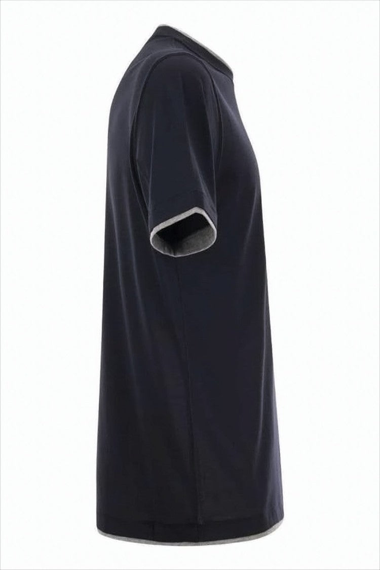 Brunello Cucinelli Black T-Shirt With Silk And Cotton Blend
