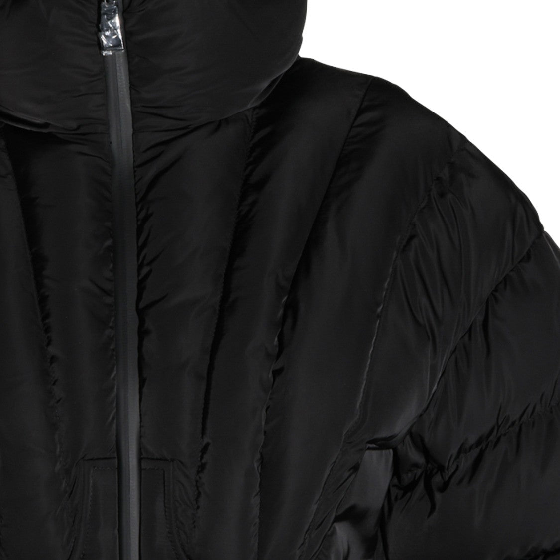 Elisabetta Franchi Quilted Slim-Fit Puffer Down Jacket With High Neck