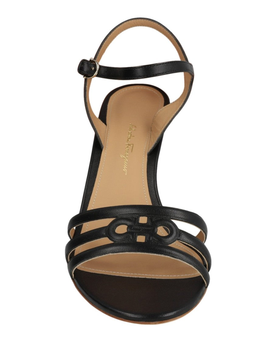 Ferragamo Fieri Leather Wedge Sandals