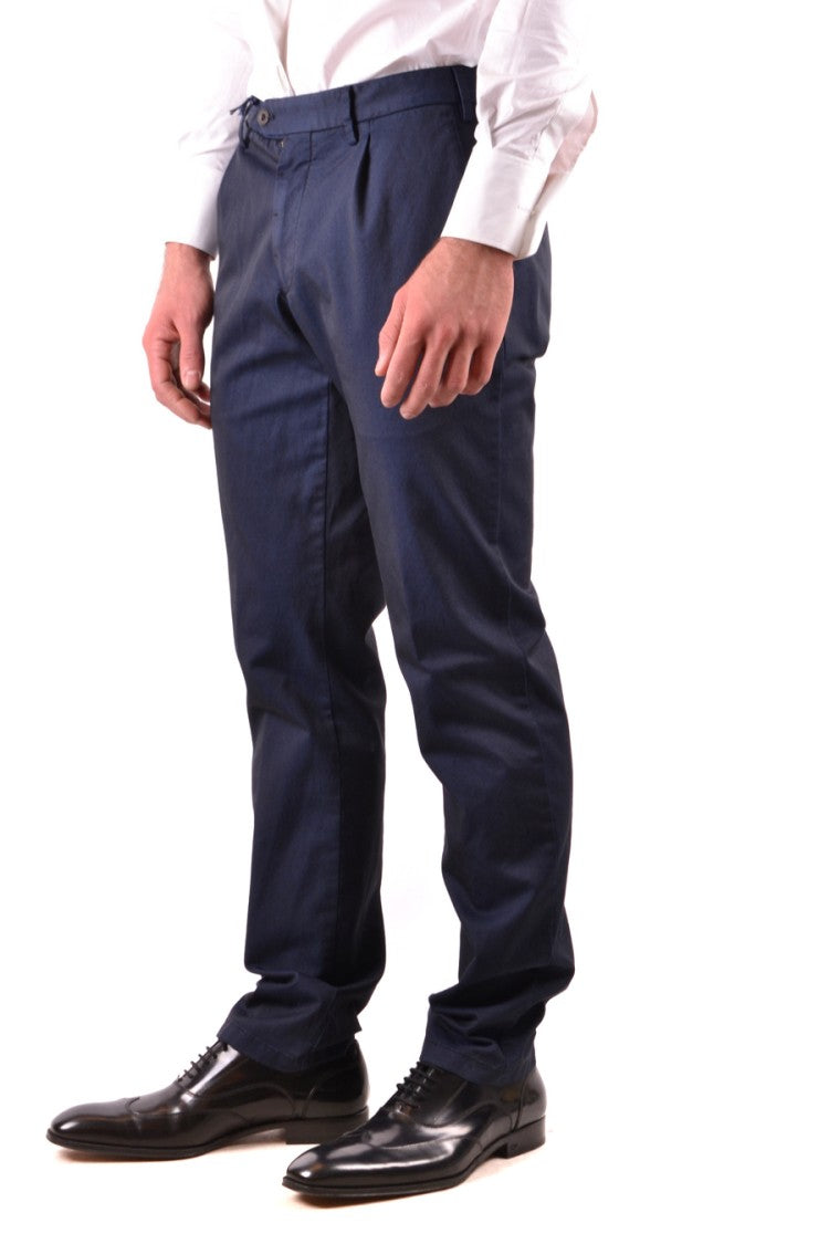 Lardini Tailored Blue Trousers With Straight Leg