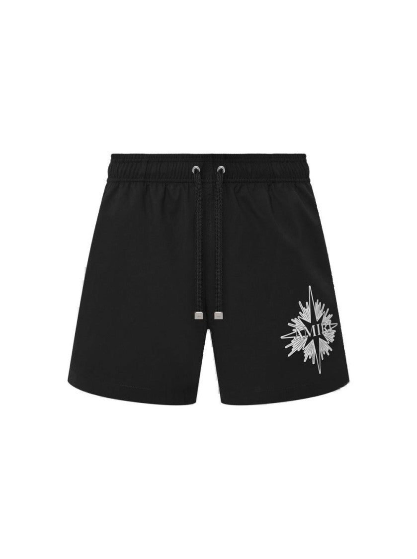 Amiri Starburst Swim Trunk Black