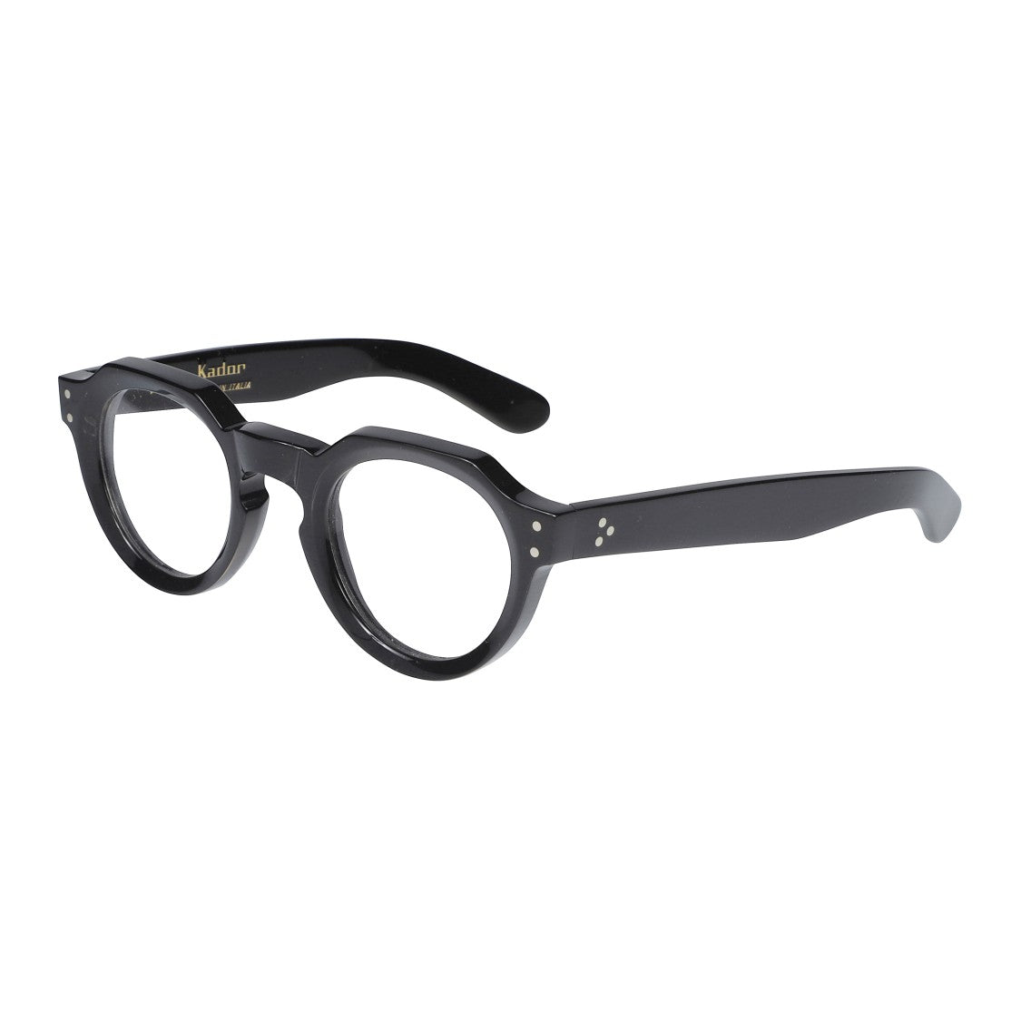 Kador Spike Geometric Black Frame Eyeglasses With Angular Bridge