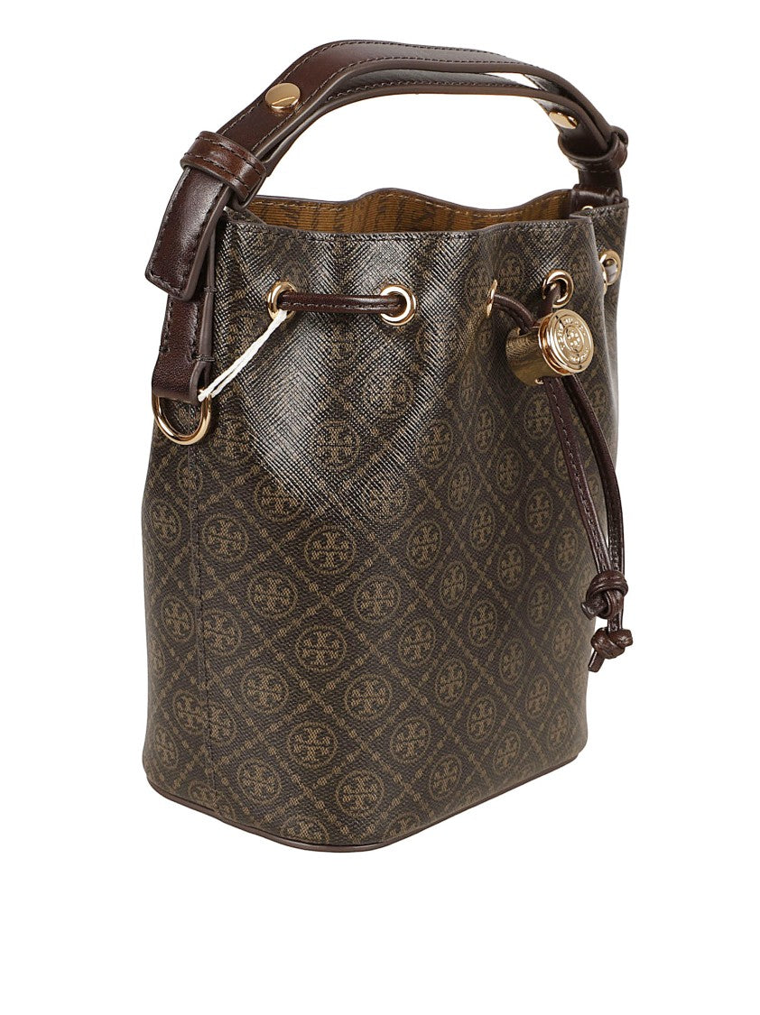 Tory Burch Structured Bucket Bag With Decorative Pattern