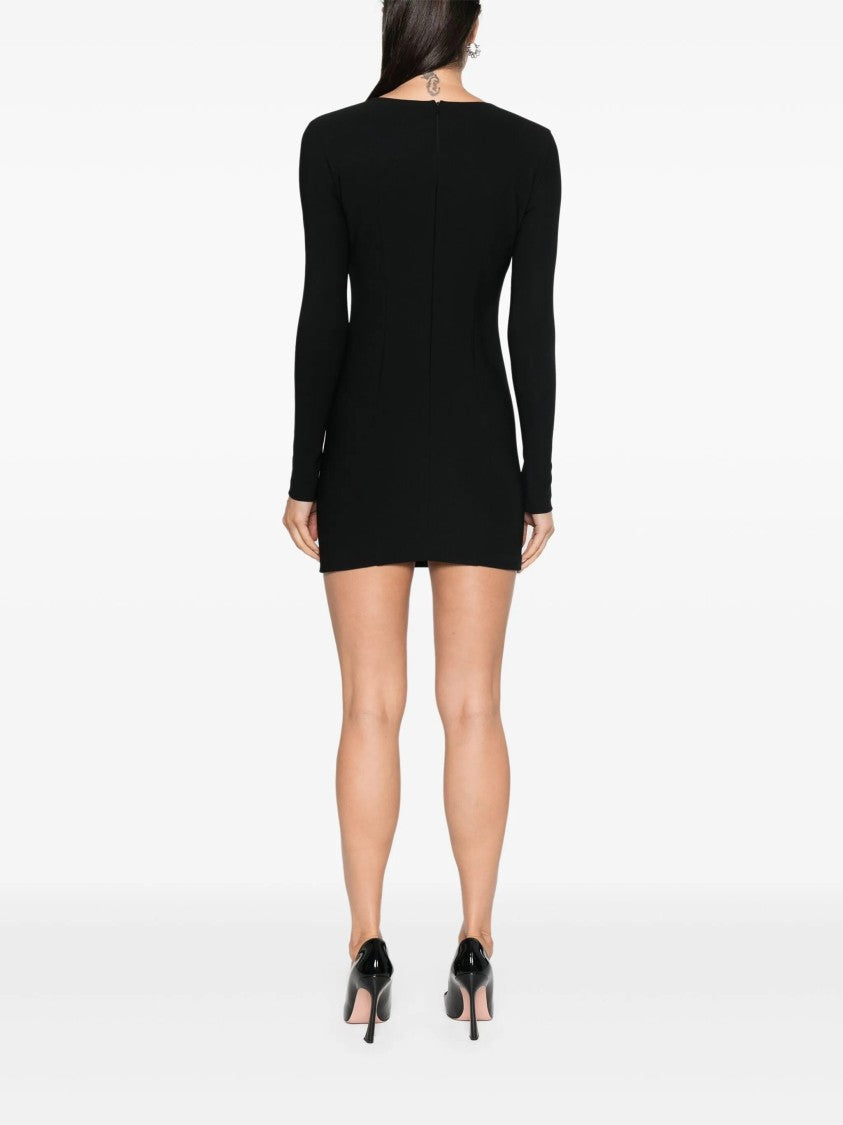 Blumarine Body-Hugging Black Jersey Mini Dress