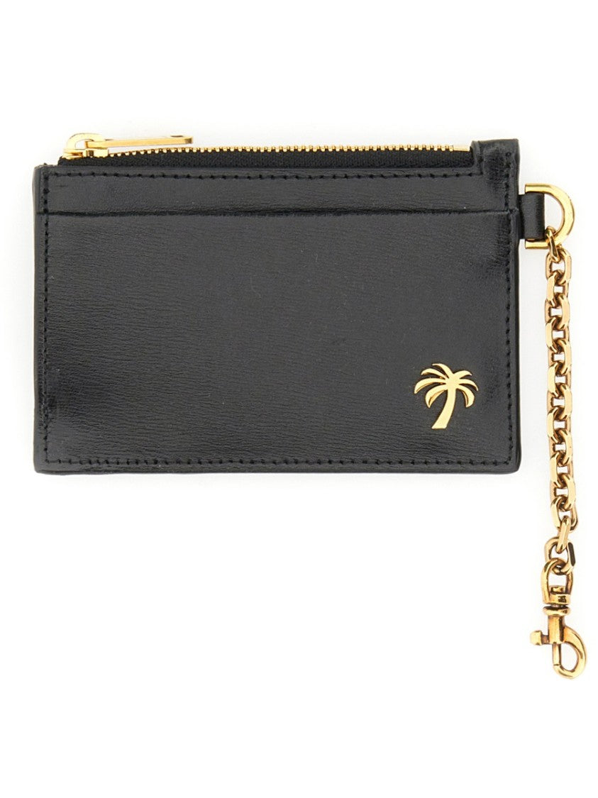 Palm Angels "Palm Beach" Card Holder With Chain