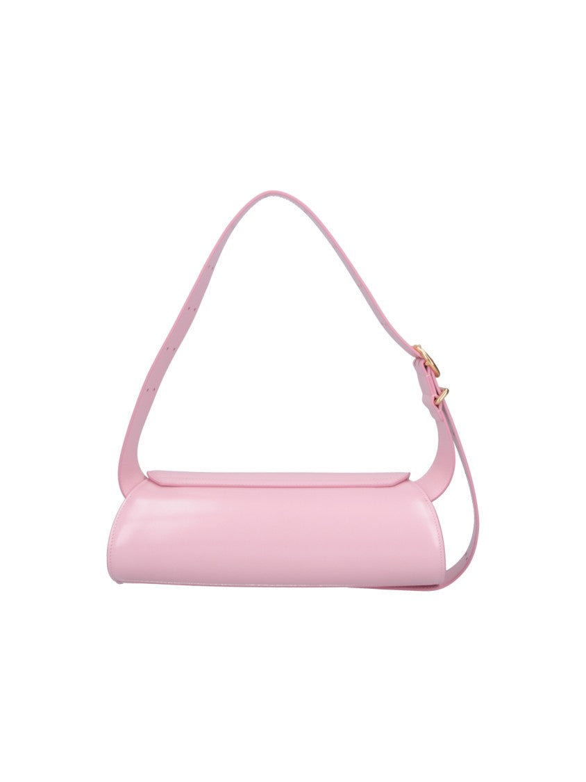 Jil Sander Pink Cannolo Cylindrical Leather Shoulder Bag