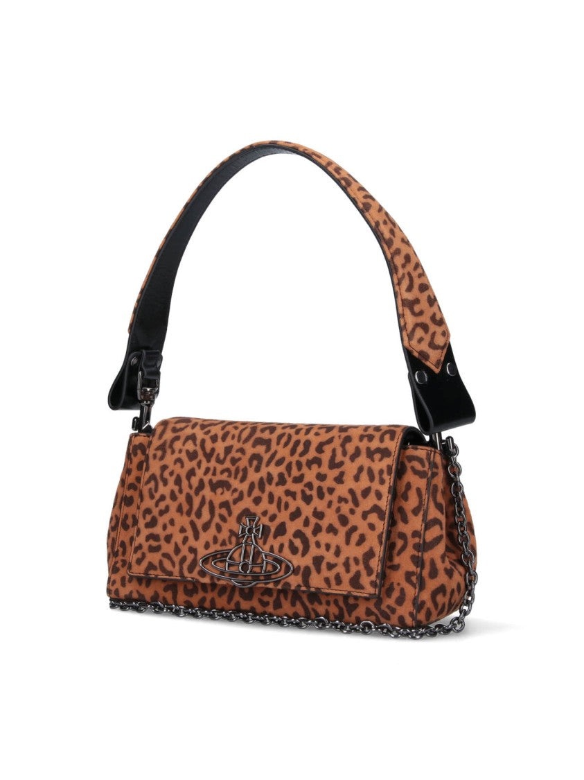 Vivienne Westwood Medium "Hazel" Shoulder Bag – Brown/Leopard