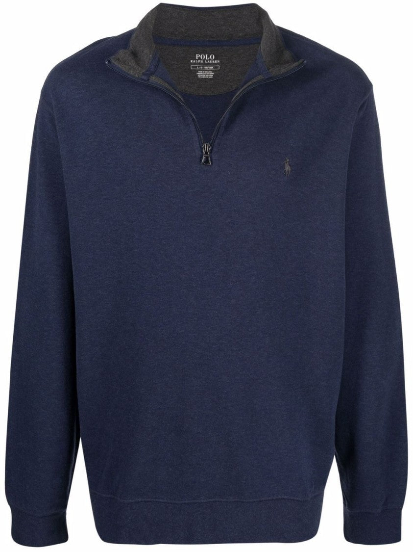 Polo Ralph Lauren Quarter-Zip Knit Sweater With Subtle Logo Detail