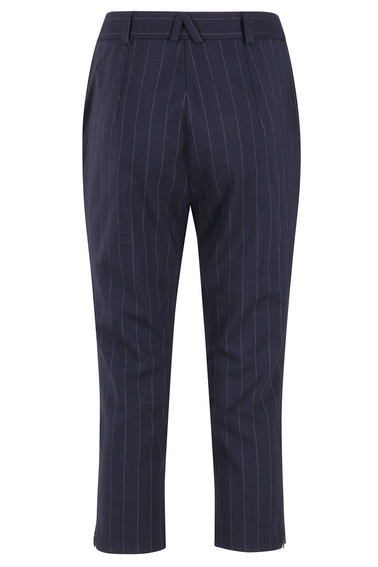 Pinko Pinstriped Straight Leg Pants With Tailored Finish