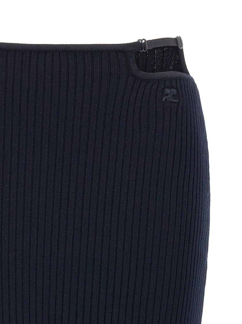 Courrèges 'Loop Rib Knit' Skirt