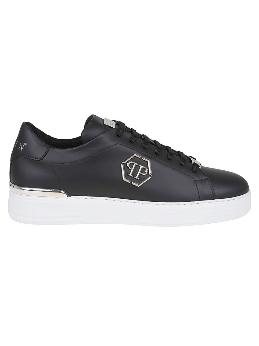 Philipp Plein Hexagon Leather Lo-Top Sneaker