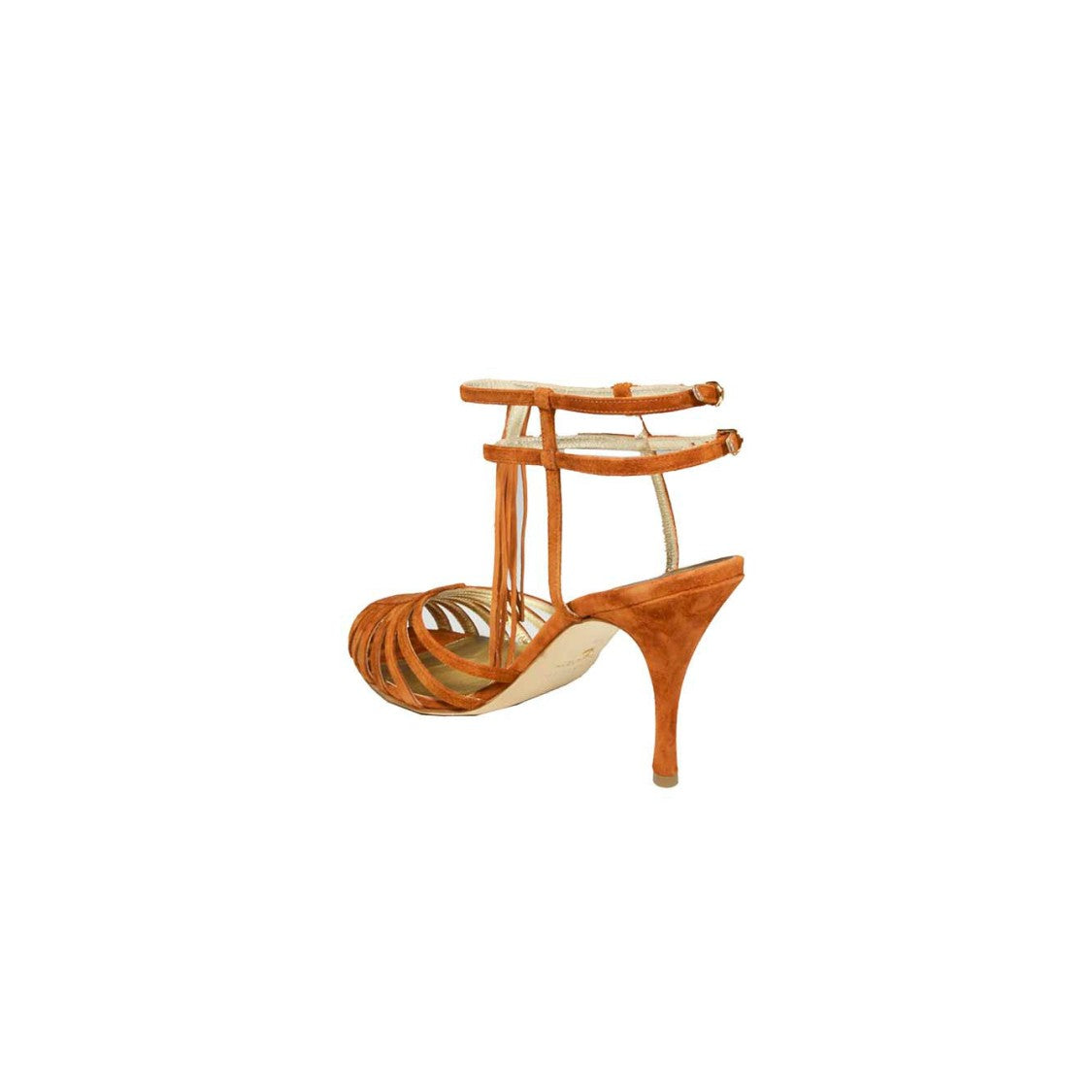 Cabeceo Mina Braided Sandals In Camel Suede Leather