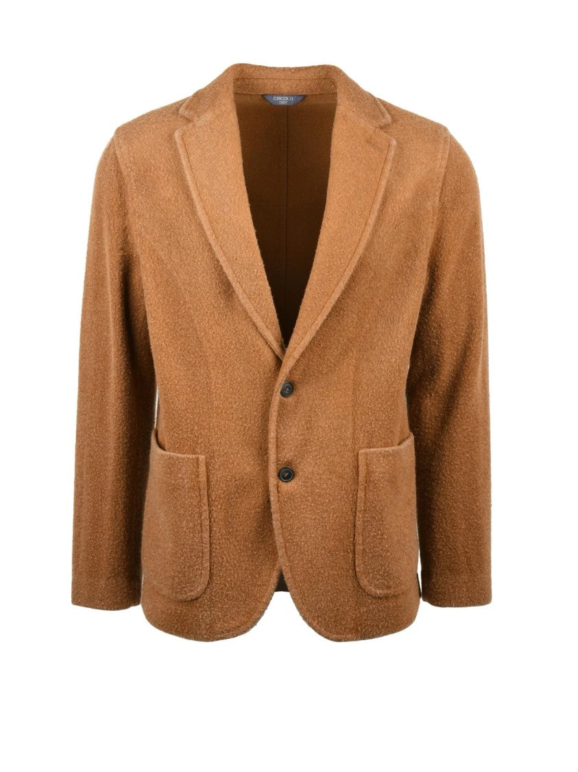 Circolo 1901 Rounded Blazer With Textured Fabric And Button Closure