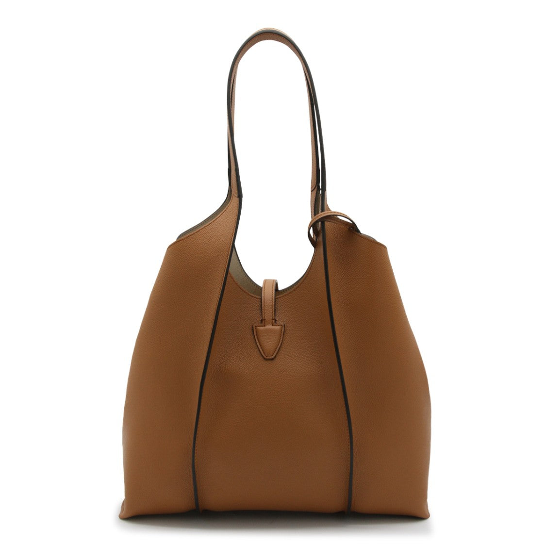 Tod's Timeless Brown Charm Leather Tote Bag