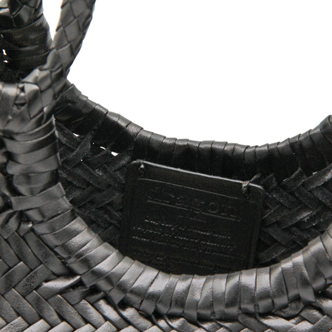Dragon Diffusion Hand Woven Black Leather Nantucket Tote Bag
