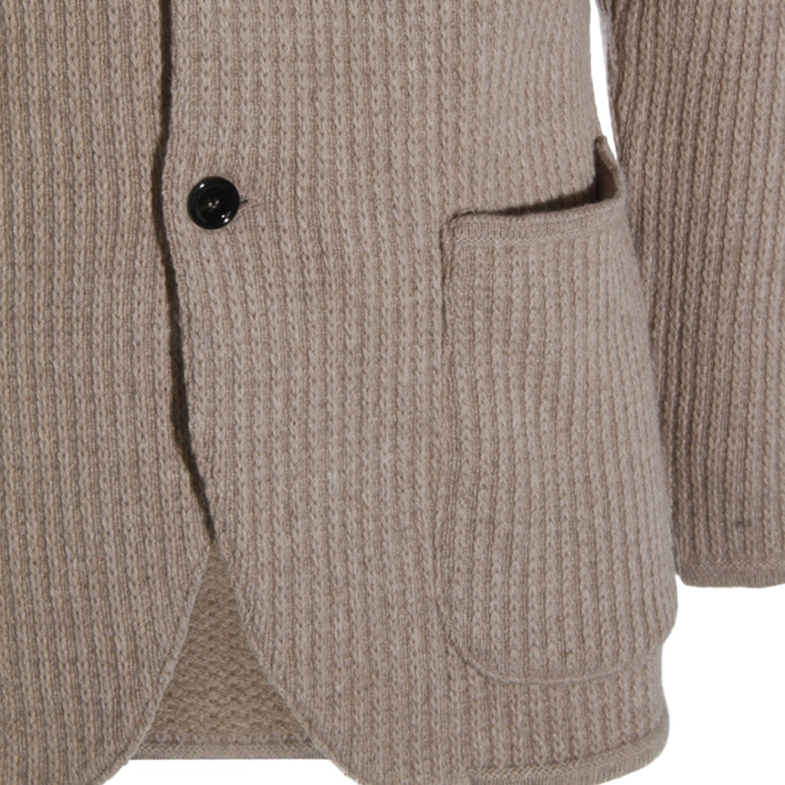 Lardini Ribbed Knit Sweater Jacket