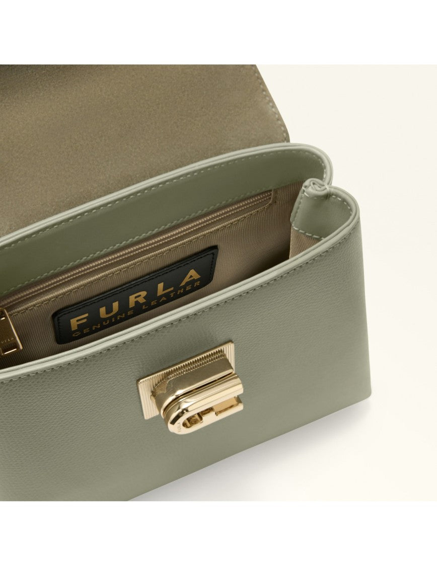 Furla 1927 Mini Top Handle In Agave Color Leather