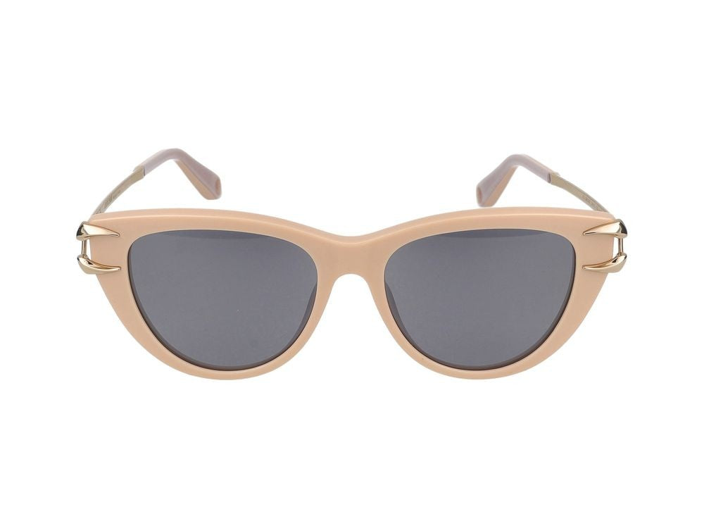 Roberto Cavalli Sunglasses Src031 9Lhx Beige Powder Full Gloss 55/17/145