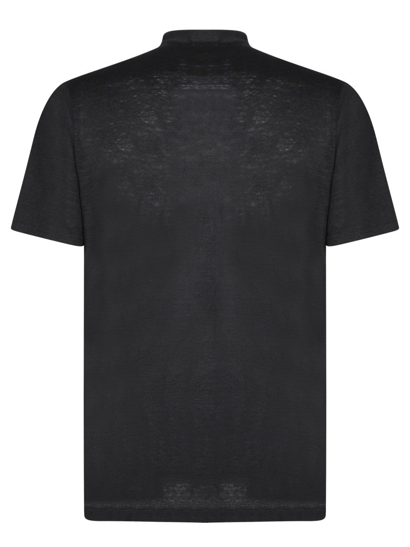 Lardini Linen Serafino Short Sleeve