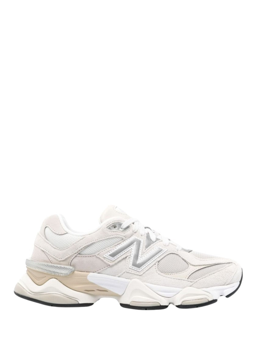 New Balance White Fabric Mesh Chunky Sneakers