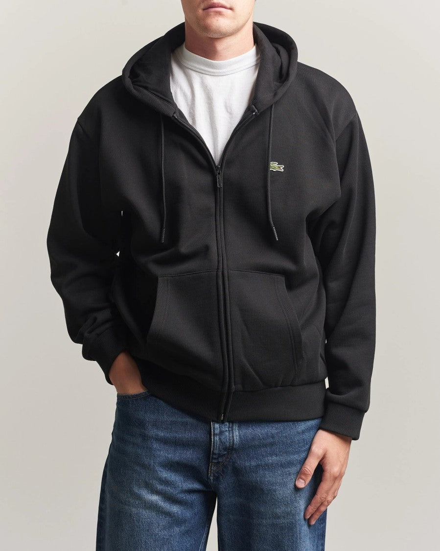 Lacoste Embroidered Zip-Up Hoodie