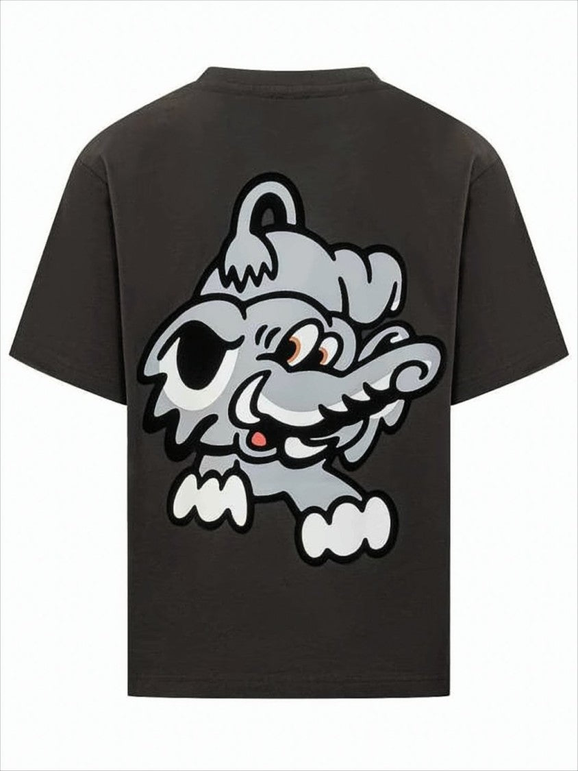 Kenzo Short-Sleeved Cotton T-Shirt With Bold Front Logo