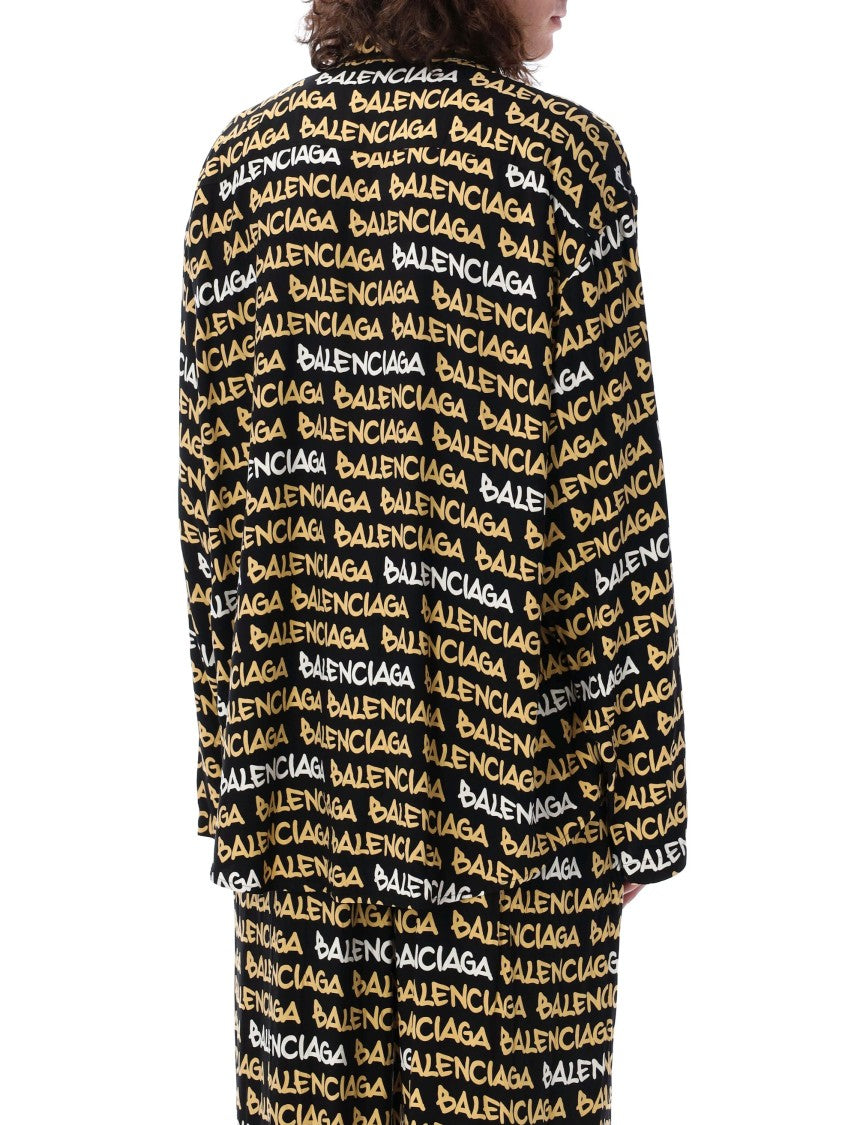 Balenciaga Allover Logo Shirt