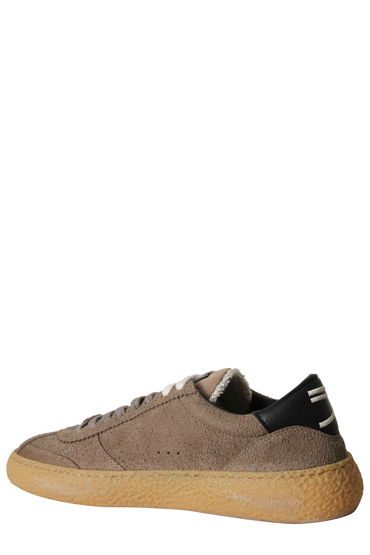 Puraai Brown 1.01 Vintage Logo Details Suede Rubber Sneakers
