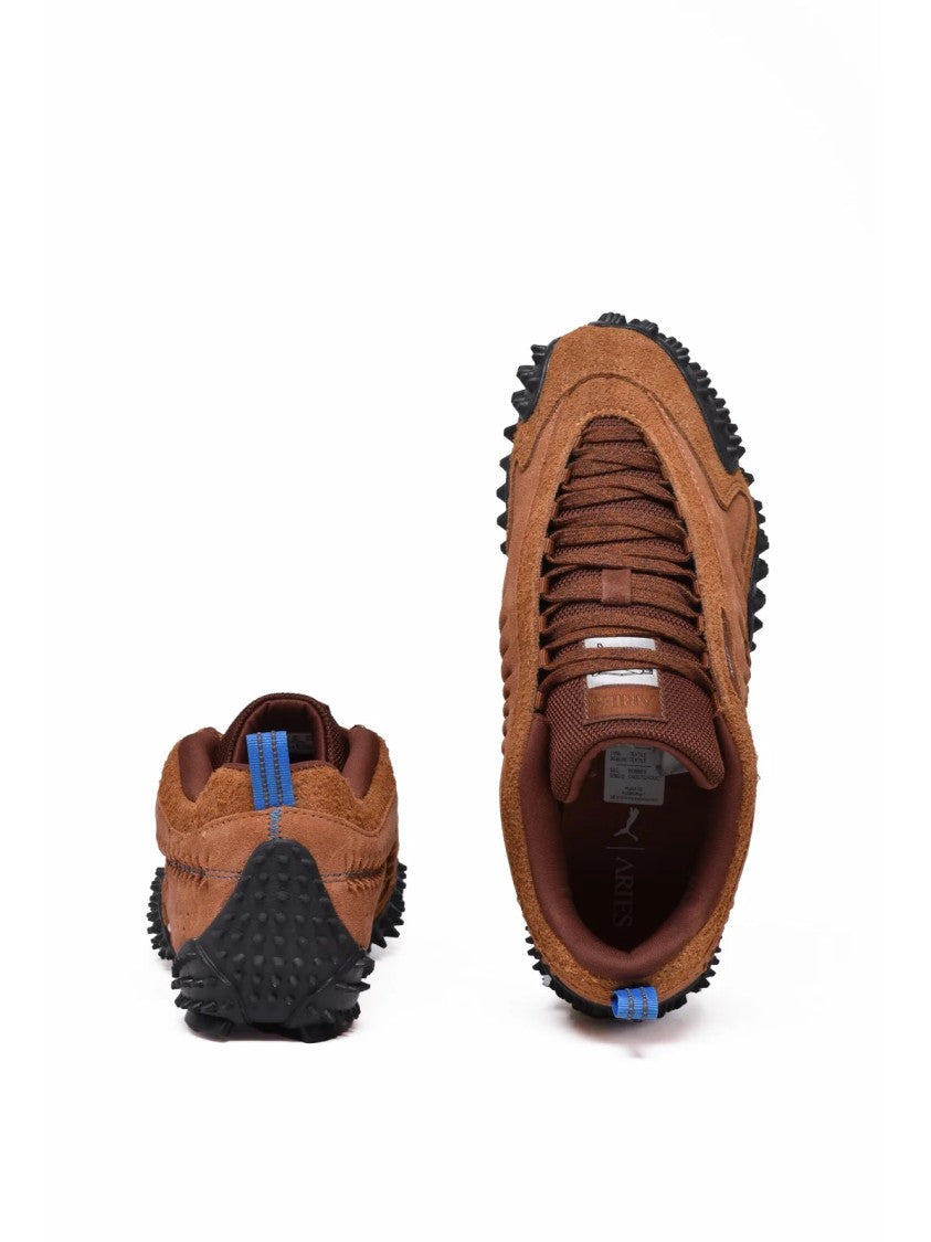 Puma X Aries Brown Leather Suede Sneakers