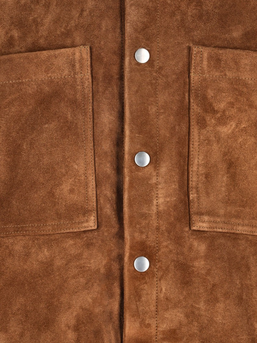 Rick Owens Suede Shirt Jacket – Brown
