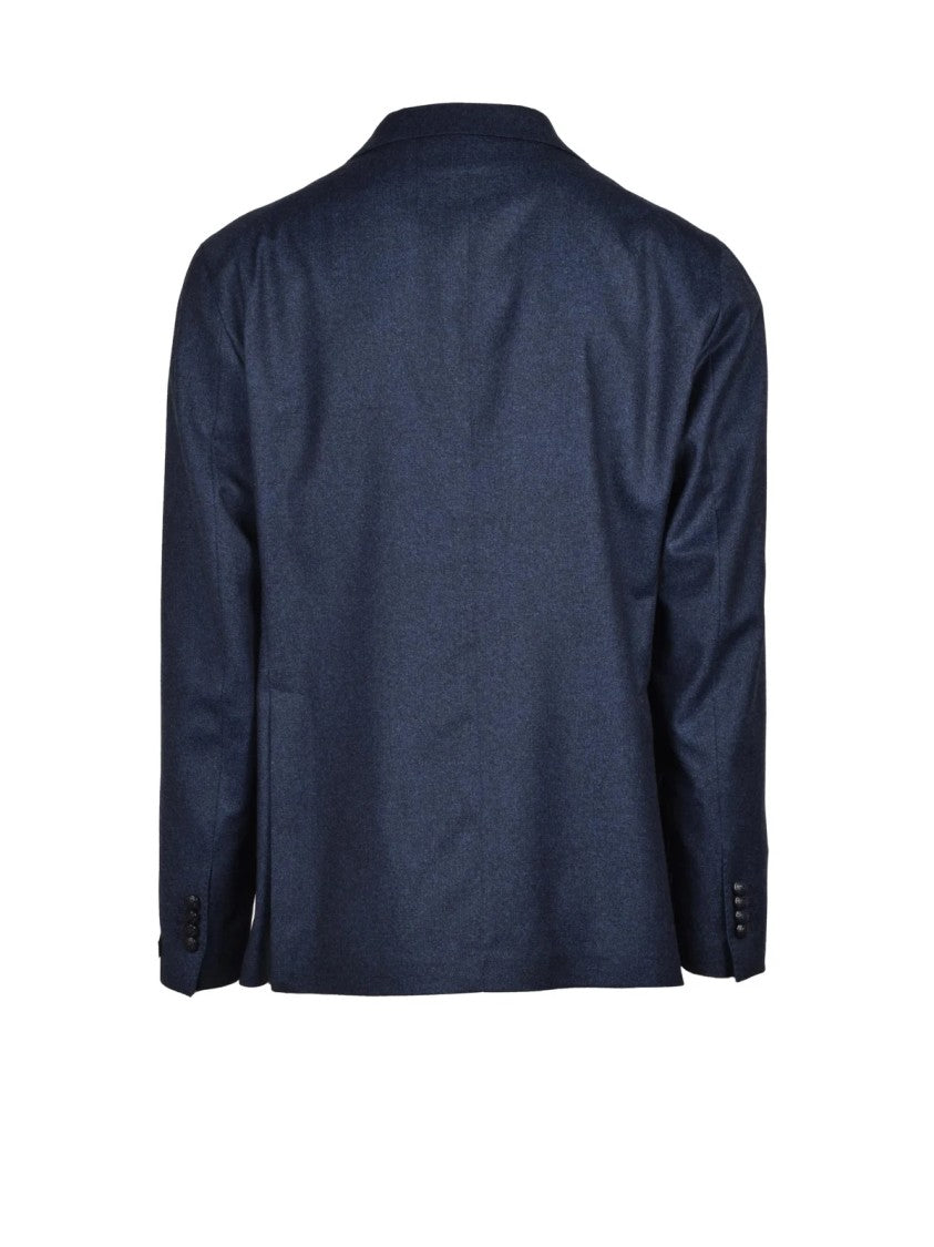 Tagliatore Midnight Blue Rounded Virgin Wool Jacket