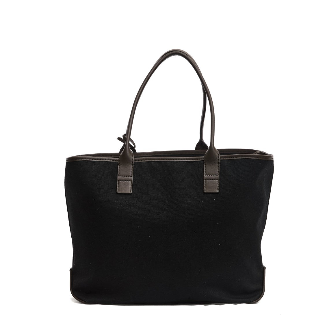 Hogan Address Medium Shopping Bag In Black Canvas