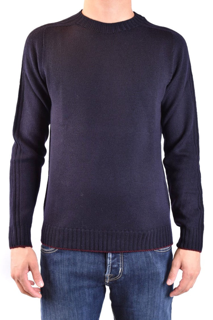 Dondup Multicolor Wool Sweater With Ribbed Detailing