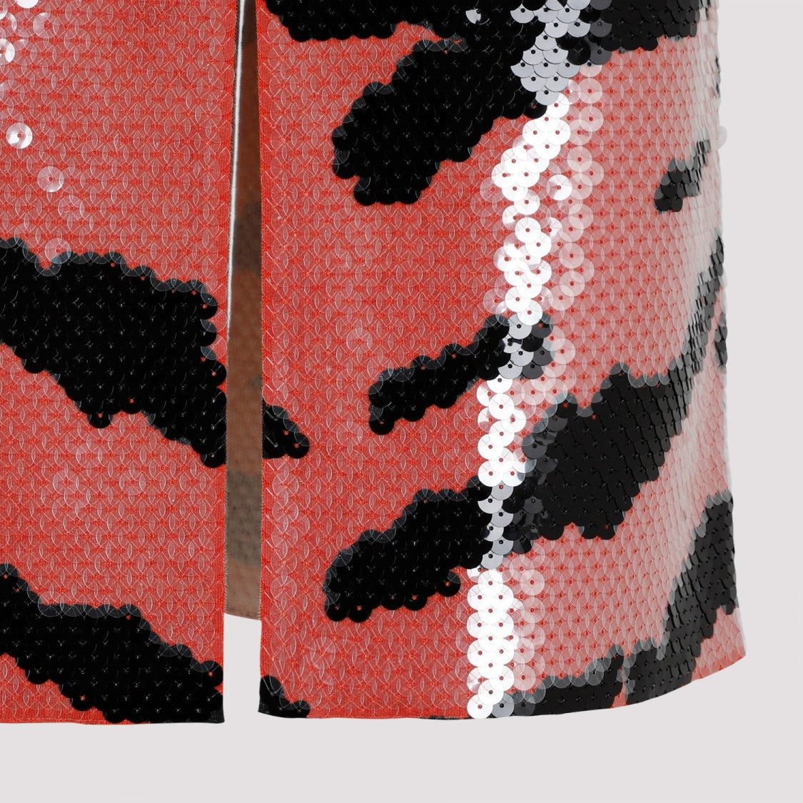 Bottega Veneta Viscose Sequin-Embroidered Tiger-Print Skirt