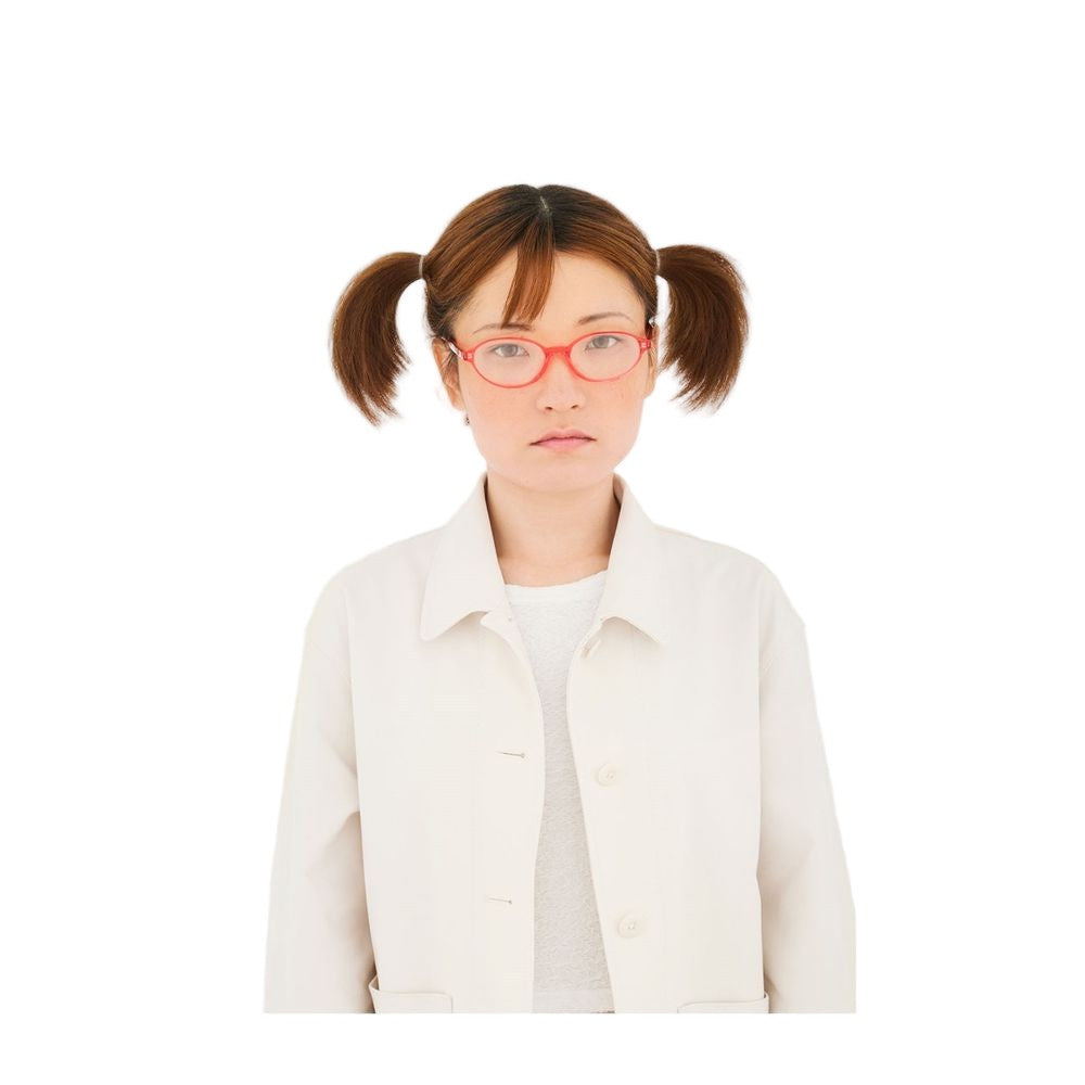 Retrosuperfuture Numero 04 Light Red Ultra-Thin Oval Frame Sunglasses In Transparent Red Acetate