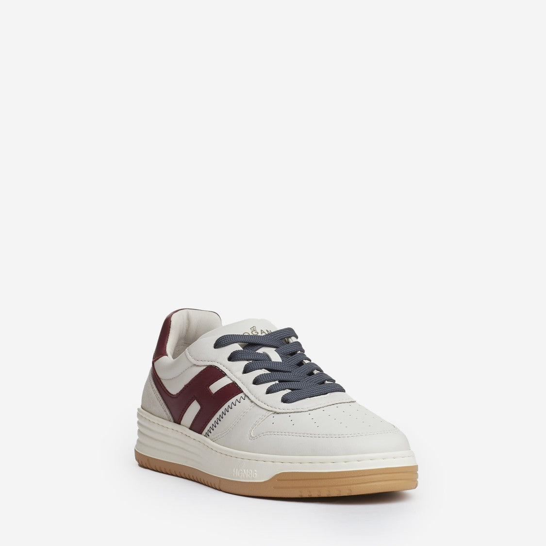 Hogan Basket Leather Cream H Bordeaux