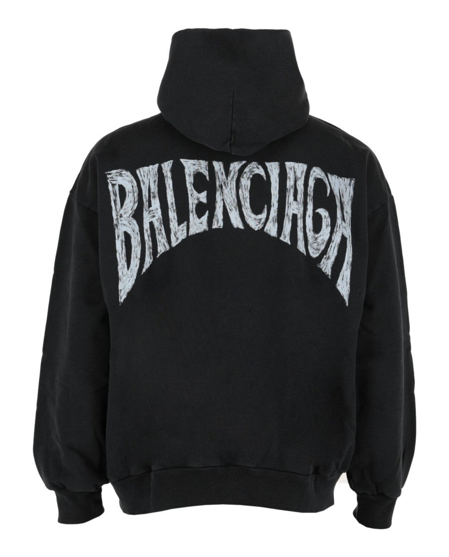 Balenciaga Terry Knit Logo Hoodie