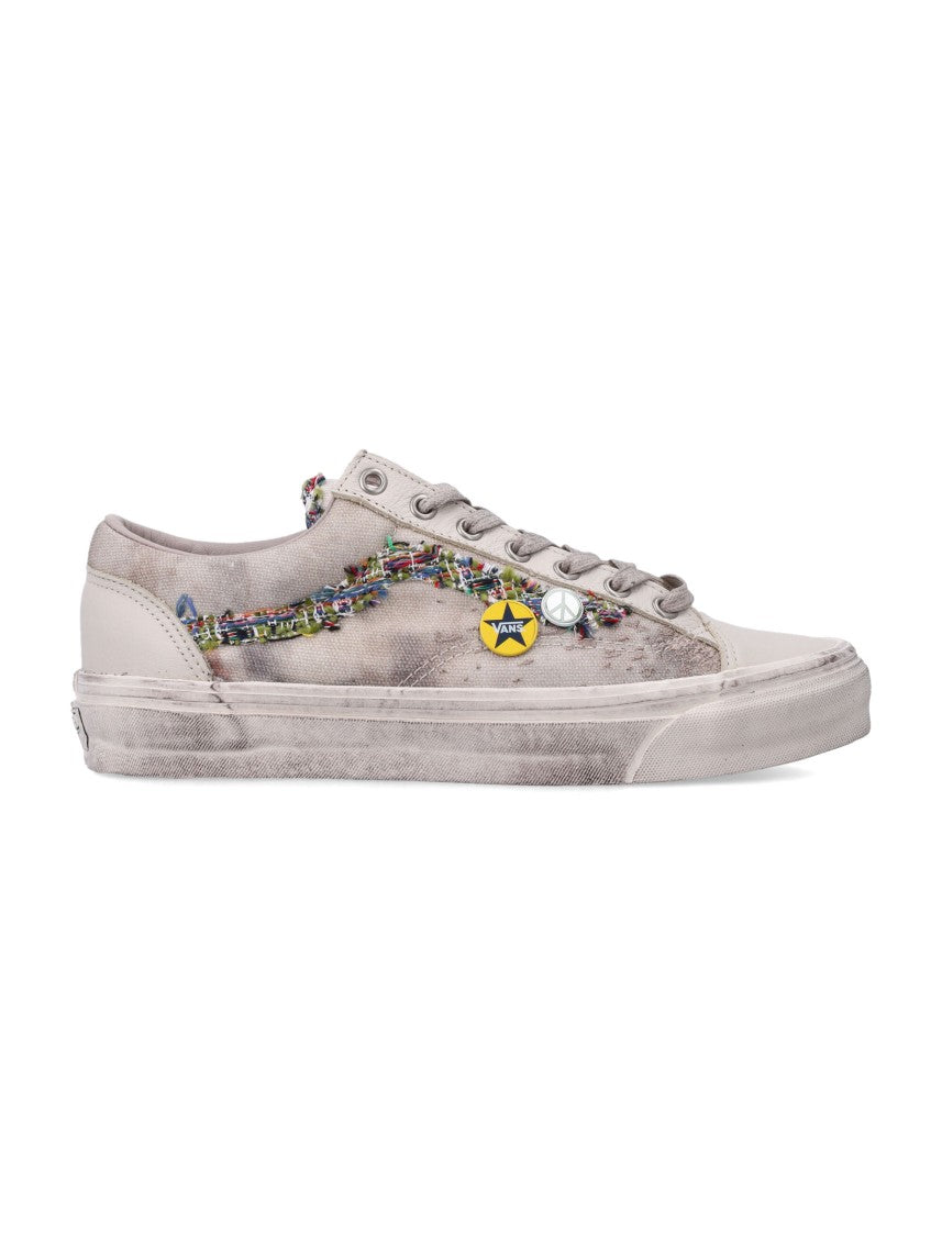 Vans Grey Lx Old Skool 36 Souvenir Canvas Low-Top Sneakers